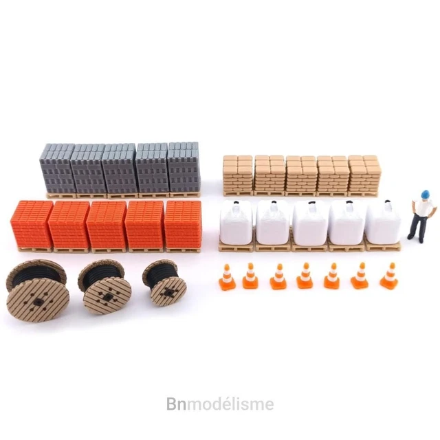 21 personnages + accessoires à peindre thème gare de marchandises - HO