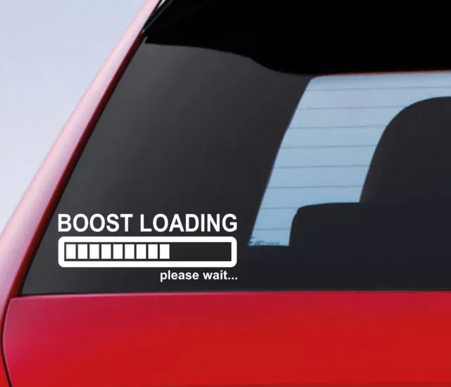 Boost Me Turbo Funny Car Vinyl Window Bumper Decal Sticker