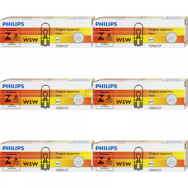 6x Philips Vision Kit 10x W5W Ampoule