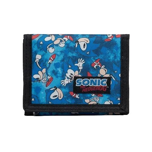 SONIC CHARACTERS PATTERN Sonic the Hedgehog 4 in. Bi Fold Wallet (Sonikku)