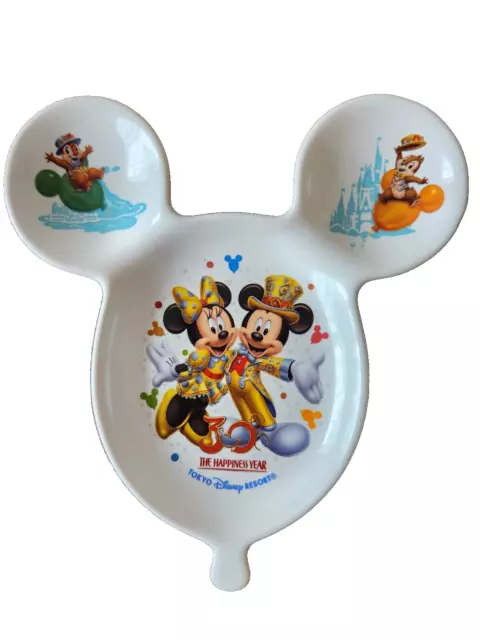 Tokyo Disney Resort limited Souvenir plate Mickey Minnie Mouse Chip Dale Japan