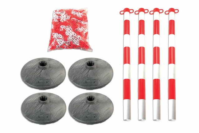 Laser Tools 6700 Juego De 4 Postes & Bases con Cadena