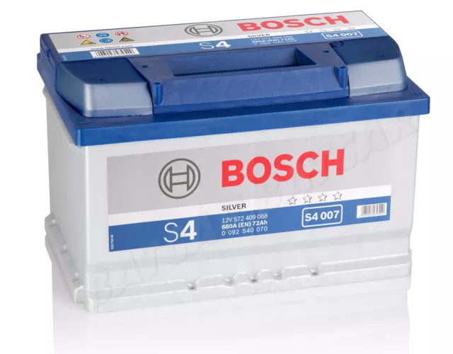 Autobatterie BOSCH 12V 72Ah 680 A/EN S4 007 72 Ah TOP ANGEBOT SOFORT & NEU