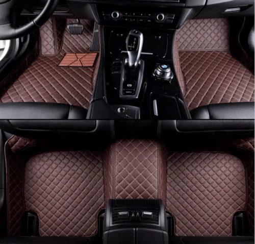 For Ford Mustang  Custom Logo Car Mats Floor Front Rear Pads Waterproof Set