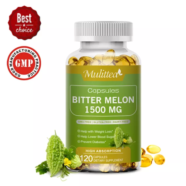 ORGANIC Bitter Melon 20:1 Extract - 1500mg For Blood Suger Support Lose Weight