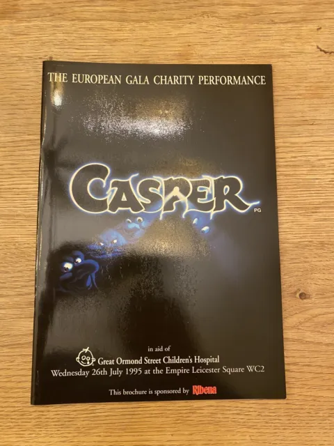 CASPER GALA PREMIERE BROCHURE 26th July 1995 - Empire Leicester Sq - Lady Diana