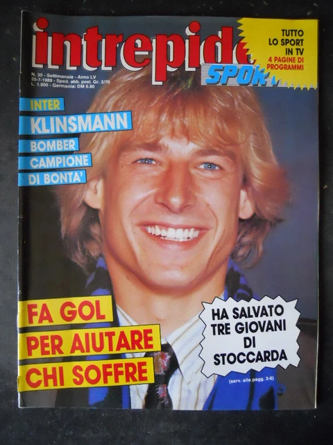 Intrepido Sport 13 De 1989 – Nicola Berti, Diego Fuser + Insert Spécial 100 Ans De Sport [G128I