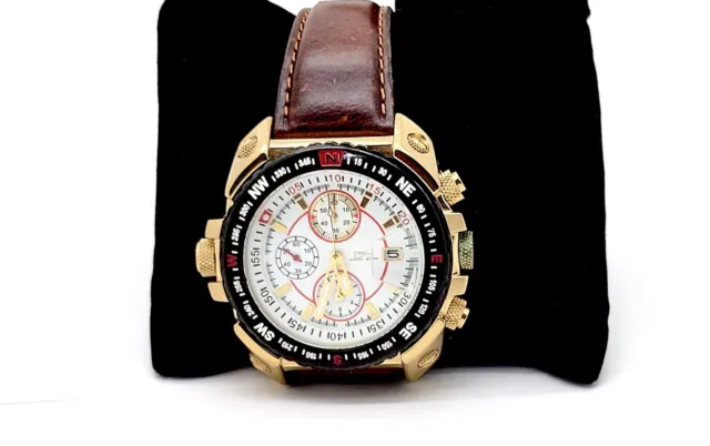 Daniel Steiger 9067B-M Stainless Steel Chronograph Wristwatch,Rotate Inner Bezel