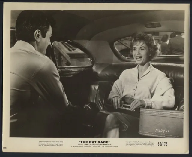 The Rat Race ’60 TONY CURTIS OPEN MOUTHED DEBBIE REYNOLDS BACKSEAT CAR
