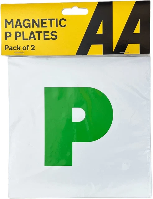 Fully Magnetic P Plates for Recently Qualified Drivers - 0347 - One Pair Univers