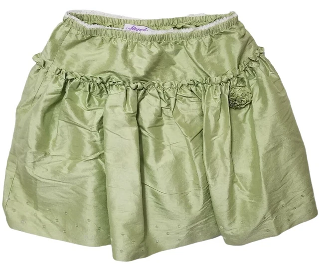 Storybook Heirlooms Girls Silk Frilled Ruffled A-Line Sequins Pull-on Skirt (7)