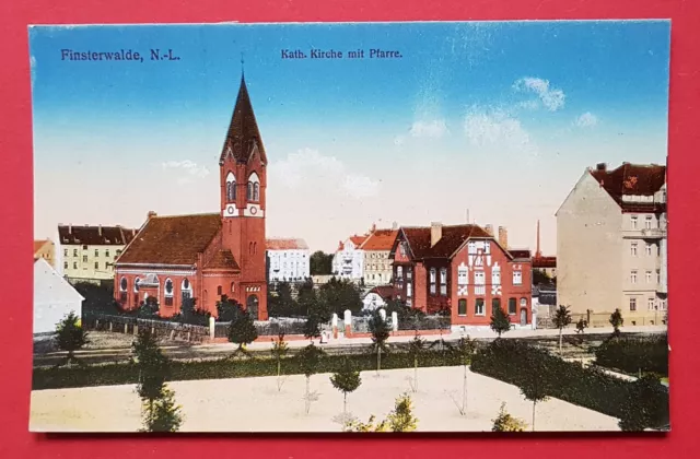 AK FINSTERWALDE um 1910 Kath. Kirche mit Pfarre     ( 26718