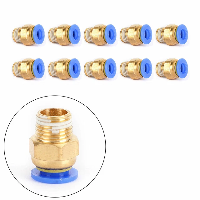 10 pz 6 mm 1/8" pneumatici aria compressa connettori raccordo connettore