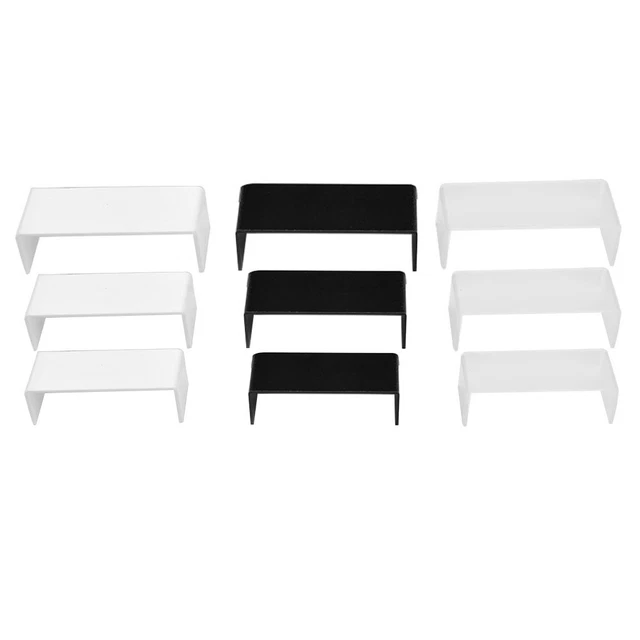 3 piezas soporte de pantalla acrílica cajas de joyas escaparate estante de almacenamiento 3 mm