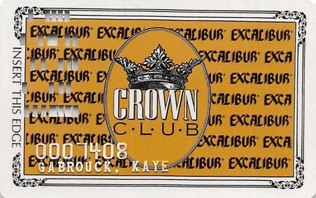 Excalibur Casino - Las Vegas, NV - Rare 3rd Issue Slot Card
