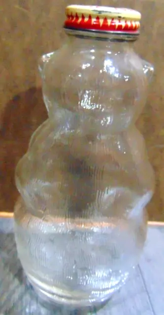 Snow Crest Beverages Glass Bear Bottle Bank 1950s Salem Massachusetts 3