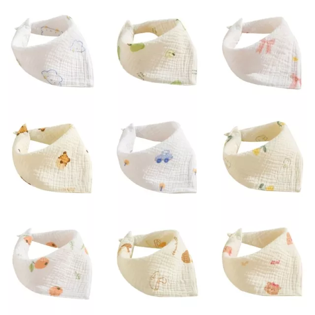 Infant Feeding Bibs Baby Burp Cloths Baby Bibs Drooling Apron 4-Layers