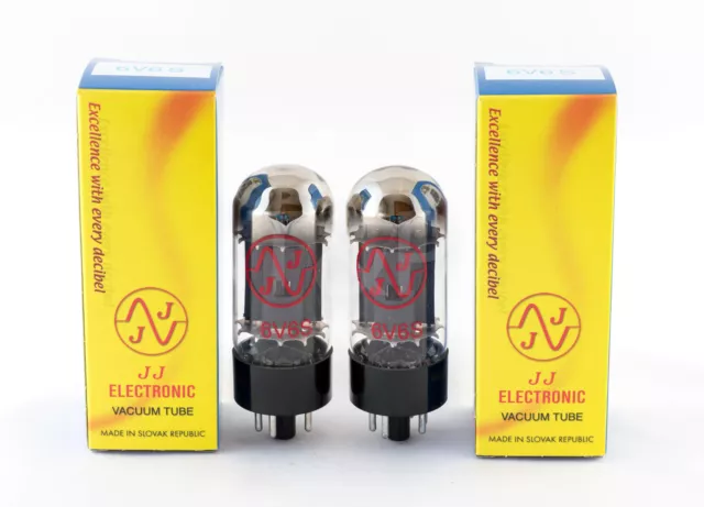 2 x 6V6 6V6S JJ Electronic Par pareado matched pair válvulas nuevas