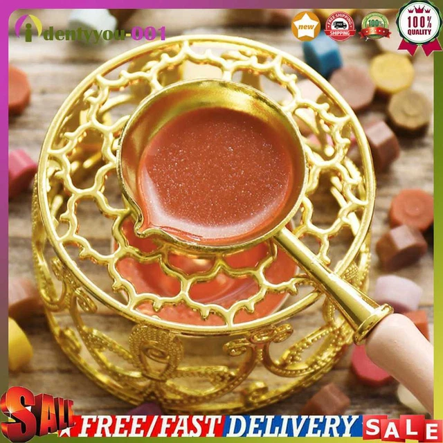 Sello hueco de pintura al fuego horno cera sello fabricación horno candelabro (oro)