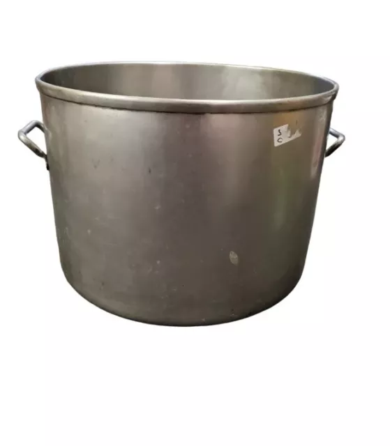 Kommerzieller Edelstahl Currytopf mit Griffen groß