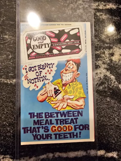 1969 Wacky Pack Ads Card #25 ( Good And Empty ) Topps