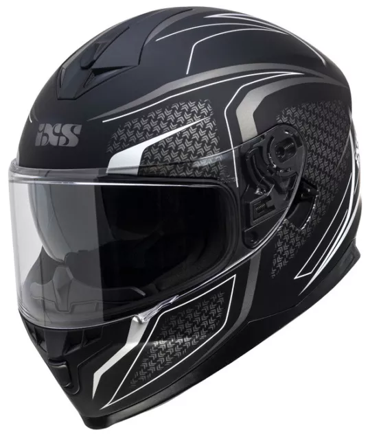 IXS IXS1100 2.4 Motorradhelm Integralhelm Helm matt schwarz grau