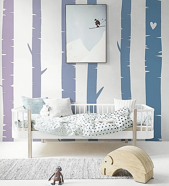 Colorful Birch Tree Wall Rainbow Wall Decals, Stickers, Wall Art Decoration 493