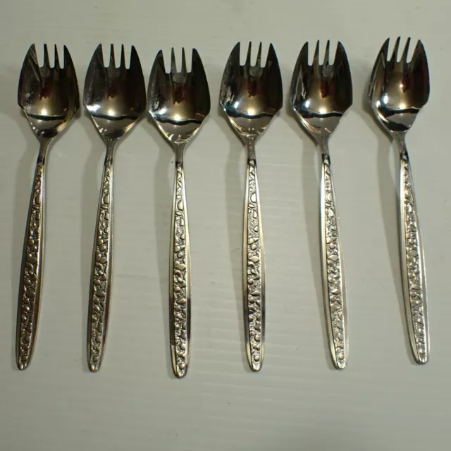 Set of 6 Retro Grosvenor Stainless Steel Sporks - Splayds - Vintage