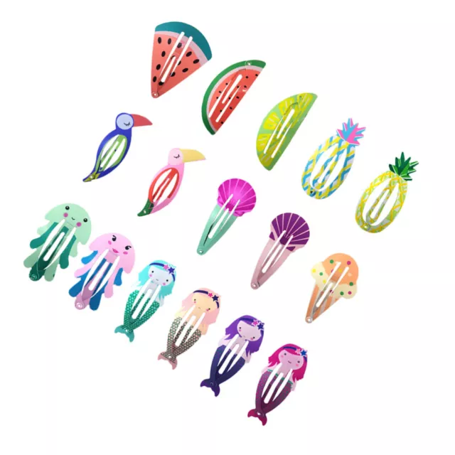 16 Pcs Obst-Haarspangen Hair Accessories for Girls Europäisch Und Amerikanisch