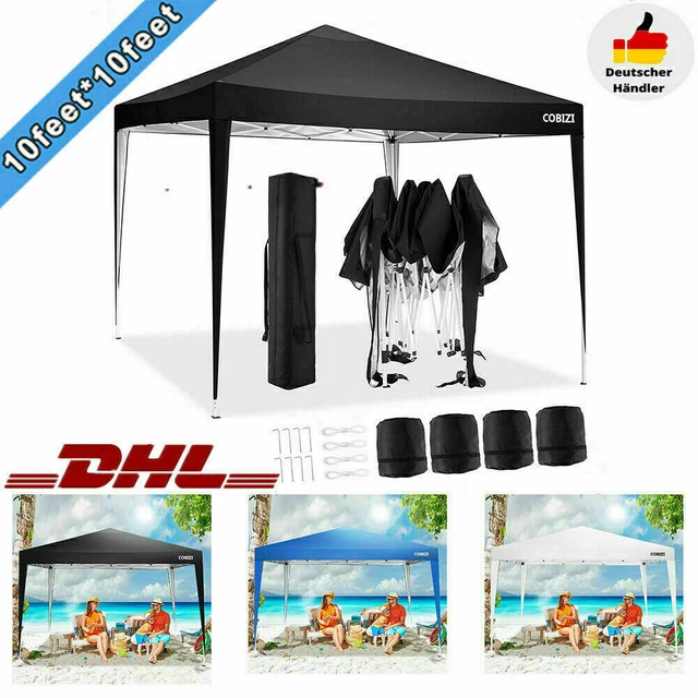 Pavillon 3x3m Faltpavillon Wasserdicht Gartenzelt Partyzelt Popup Festzelt NEU