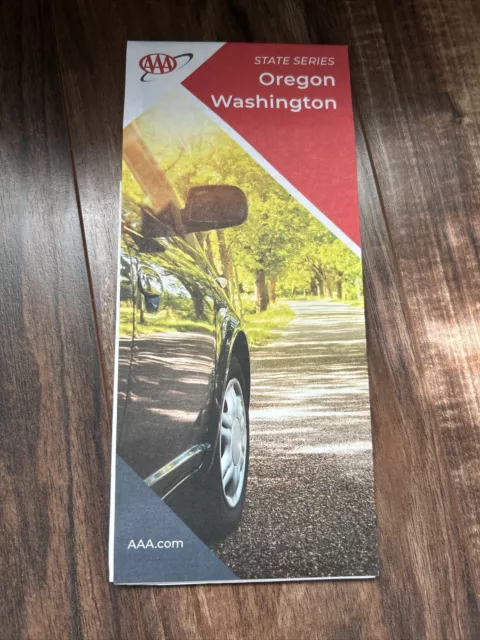 Oregon Washington State Series Highway Travel Map 2022 NEW