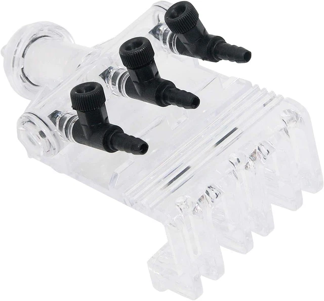 3-Way Aquarium Air Check Flow Control Swtich Gang Valve for Fish Tank