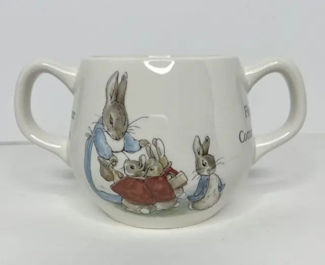 Wedgwood Beatrix Potter Peter Rabbit Double Handle Child Cup Mug Vintage