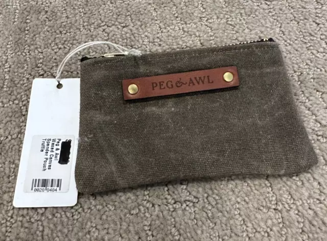 Peg And Awl Spender Pouch Small Zip Canvas Wallet Nwt
