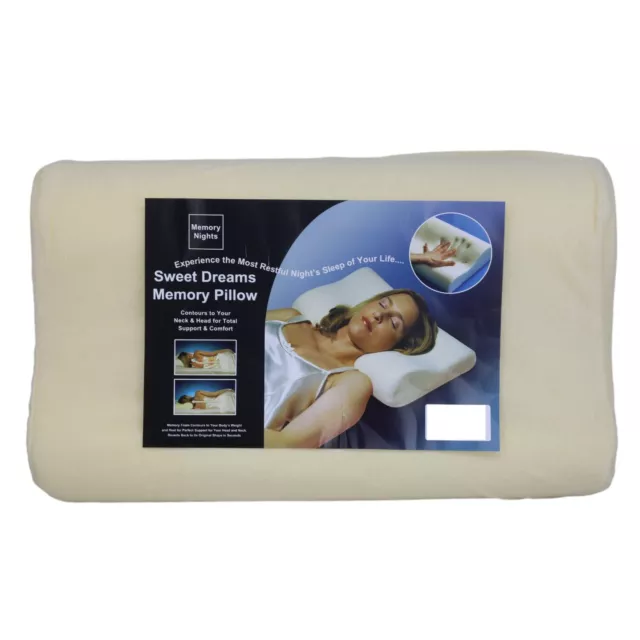 Orthopaedic Pillow Memory Foam Contour Head Neck Back Support Firm Pillows New