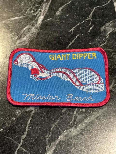 Giant Dipper Mission Beach Santa Cruz CA Wooden Rollercoaster Sew Patch 4” Rare