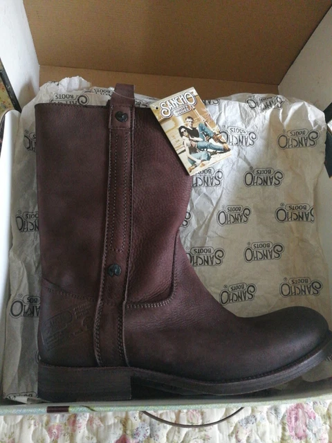 SANCHO BOOTS 43 Cowboy Braun Stivali Western Hand EUR