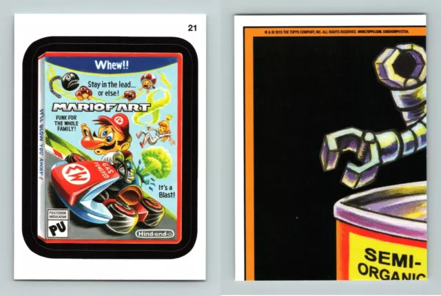 MarioFart #21 Wacky Packages 2015 Topps Card/Sticker