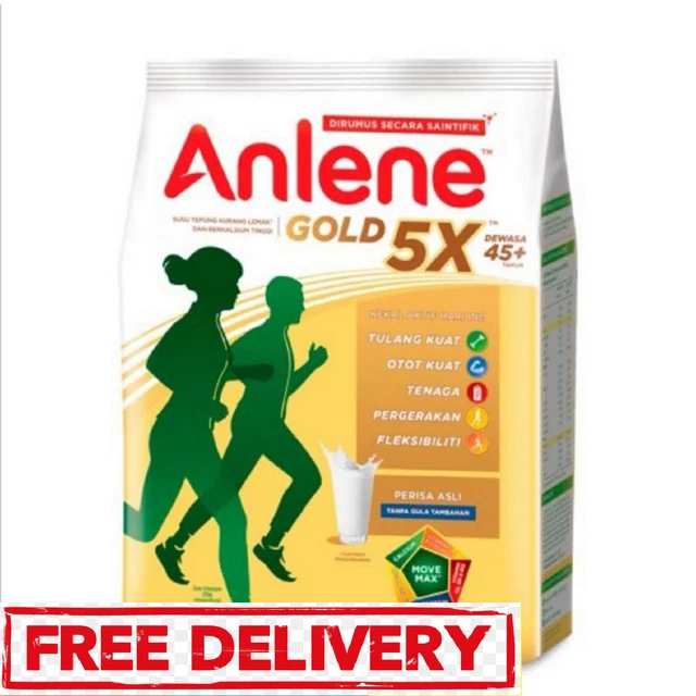 NUOVO LATTE IN POLVERE ANLENE GOLD PER ADULTI 45+ ANNI 600g Spedizione Gratuita