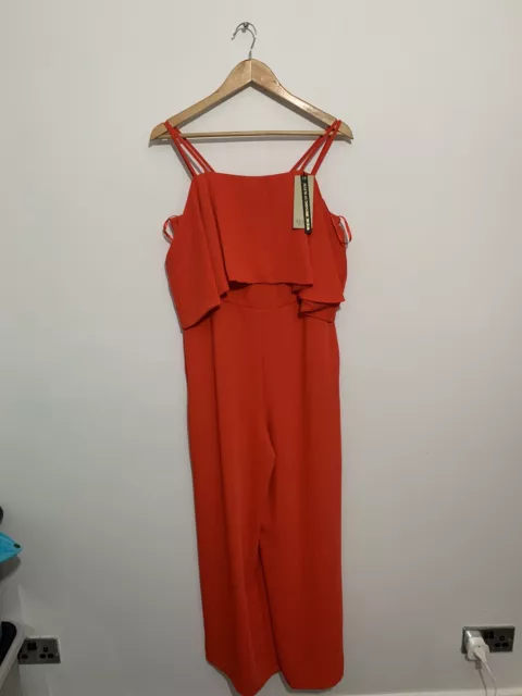 Coast Ladies Marissa Orange Overlayer Jumpsuit UK 12 Strappy Brand New RRP £ 169