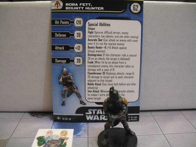 Figurine Star Wars Miniatures Bounty Hunters - Mandalorian Soldier 58/60 Avec Carte - Occasion