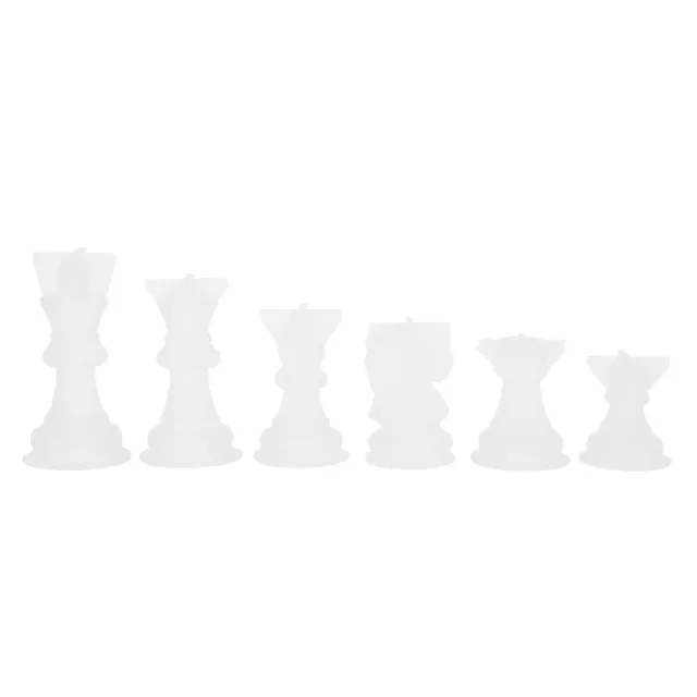 6 Pcs Schachform Kunsthandwerk Aus Kunstharz Kristall-Epoxy-Form