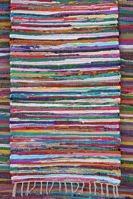 Chindi Rag Rug Recycled Handloom Multicoloured Braided Runner Carpet Shabby