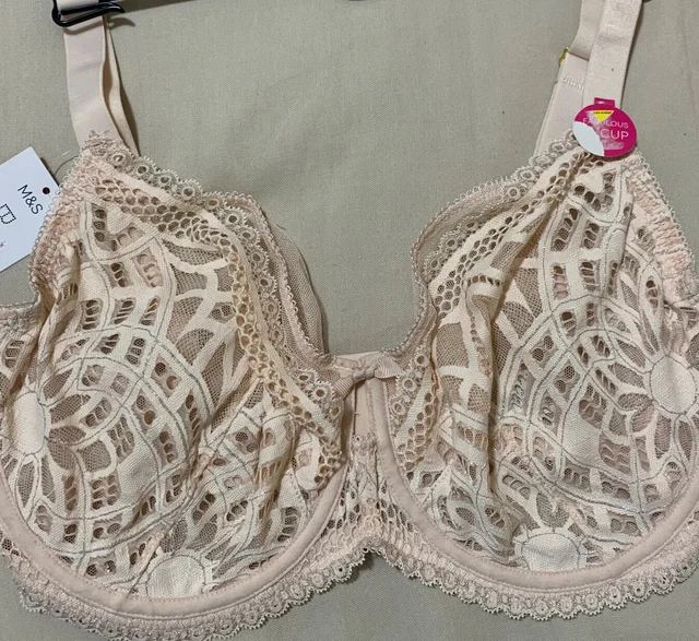 Reggiseno M&S BOUTIQUE JOY LACE COPPA INTERA NON IMBOTTITO ROSA CHIARO TAGLIA 32E