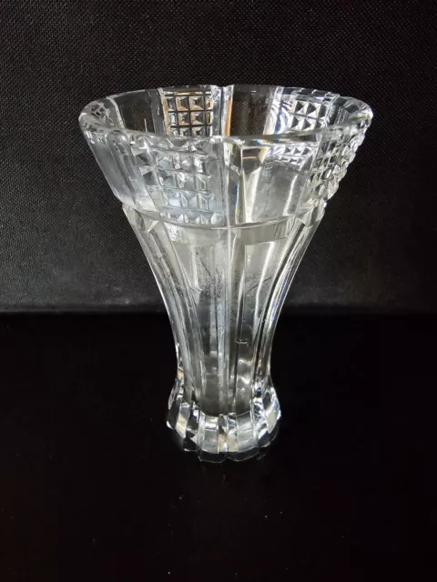 Böhmische Kristallvase, um 1930, 113 mm, Sehr guter Erhaltungszustand