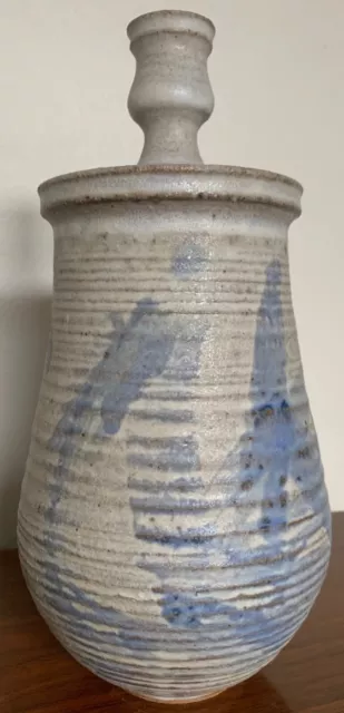 Vintage Stoneware Vase Jug Vessel Urn Mid Century Modern Studio Pottery Deyoe C