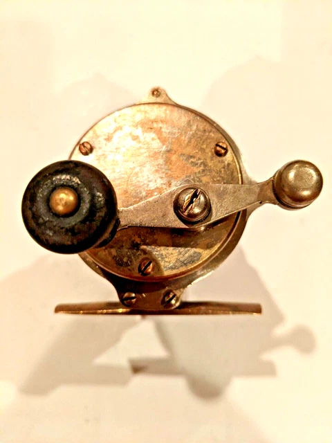 Julius vom HOFE raised pillar model no. 0/1 brass casting reel circa late 1880's