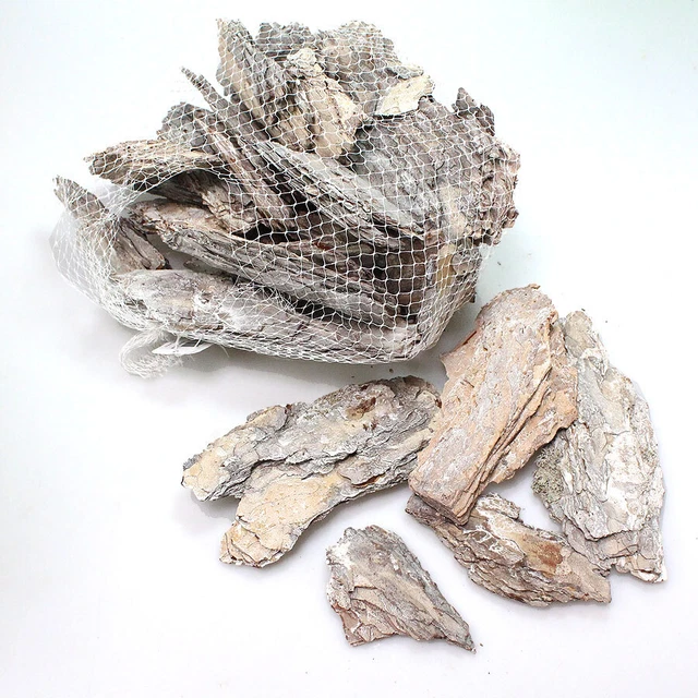 1kg Pinienrinde white wash Dekorinde Bastelrinde L7-20cm, ca. 25St, Holz Pinie