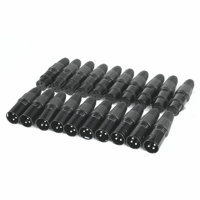 Enhanced Sound Quality with XLR DMX 3 Pin Male Female MIC Snake Plug Connectors