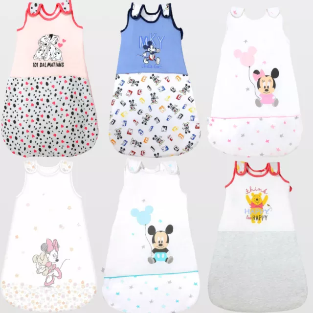 New Baby Disney Character Cotton Sleeping Bag  0-36M Boys Girls Unisex 2.5 Tog